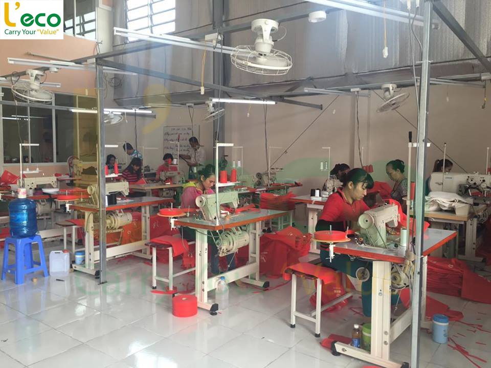 l'eco fabric bag sewing factory