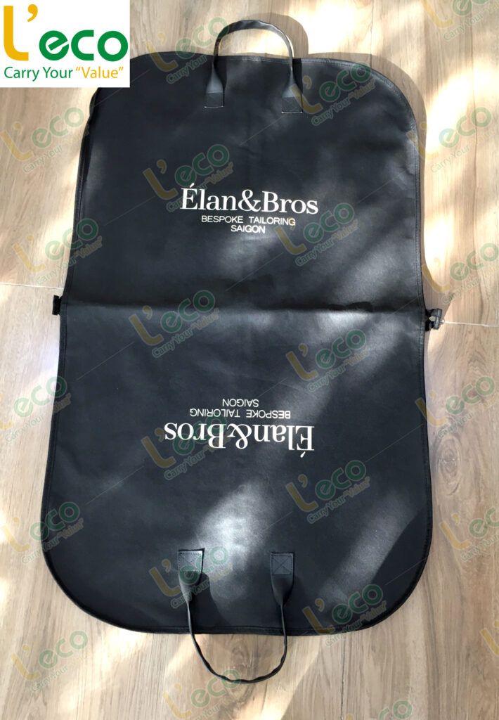 logo printed garment bag