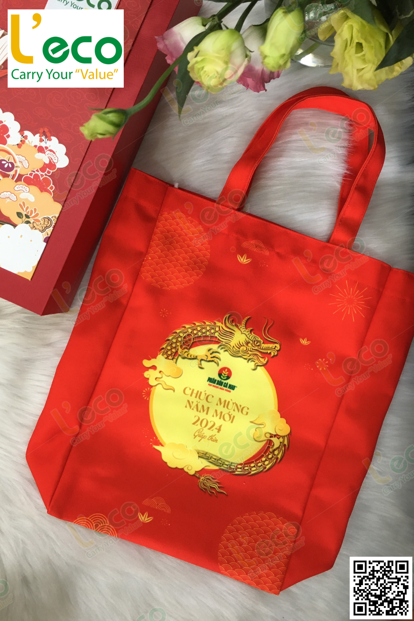 Canvas Gift Bag with logo printed