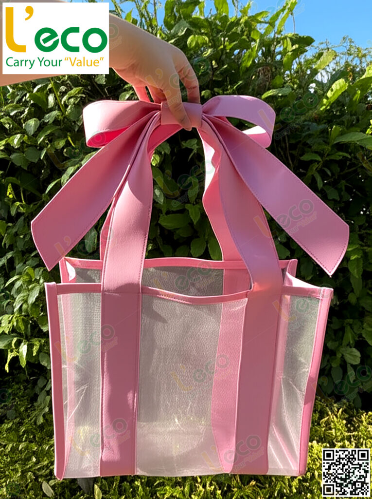 cute pink mesh bag