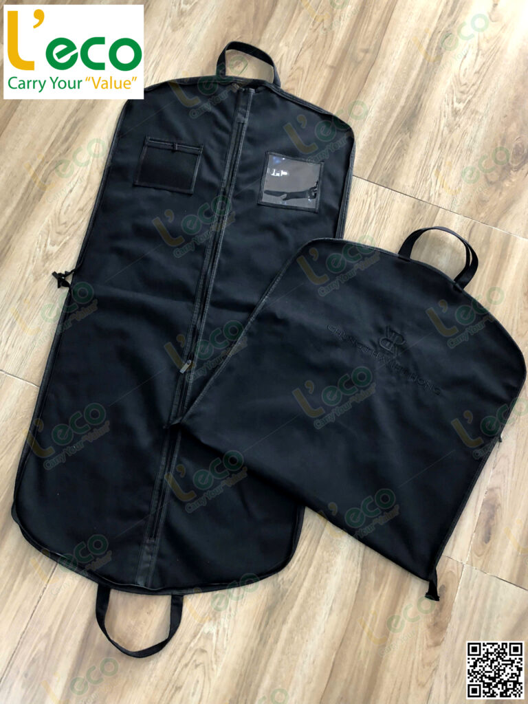 embroidered logo garment bag