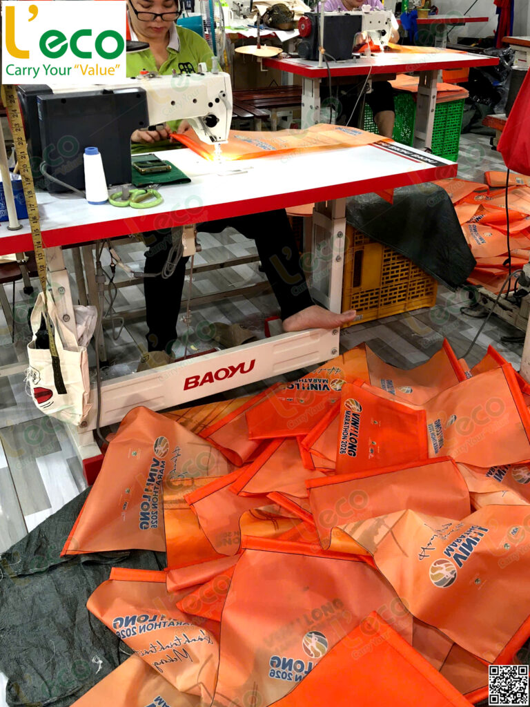 Custom promotional bag production
