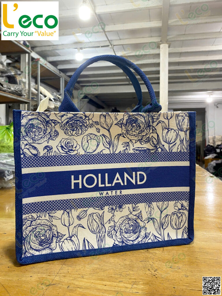 custom linen jute bags