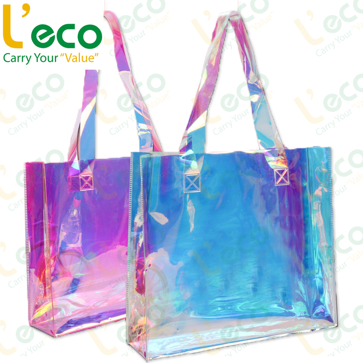 Beautiful and fashionable transparent 7 color PVC bag, classy design