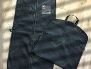 What makes the embroidered logo garment bag special